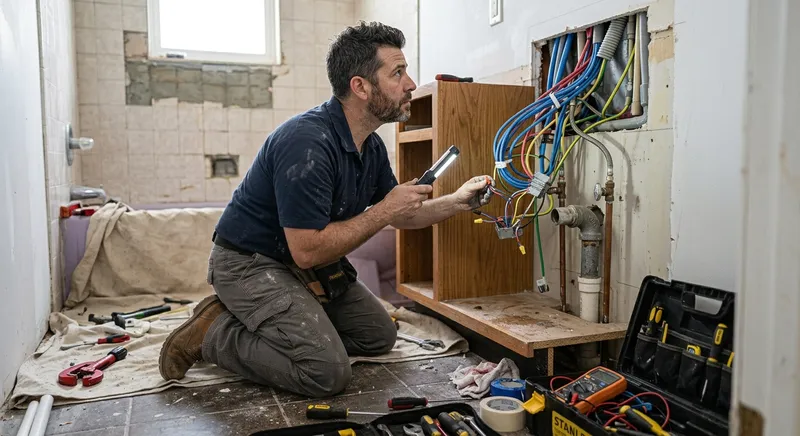 renovar fontanería y electricidad del baño